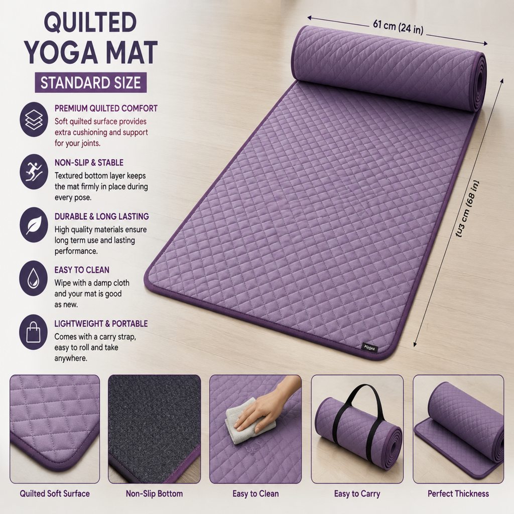 Premium Quilted Yoga Mat