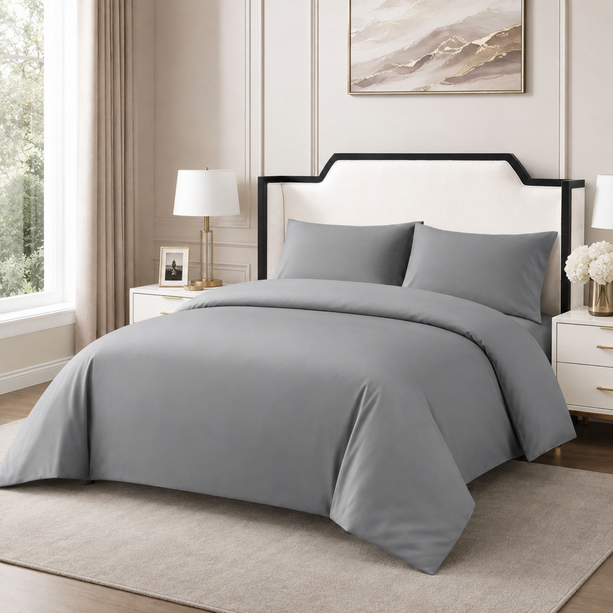 Premium Microfiber Duvet Cover Set – 3 Pieces