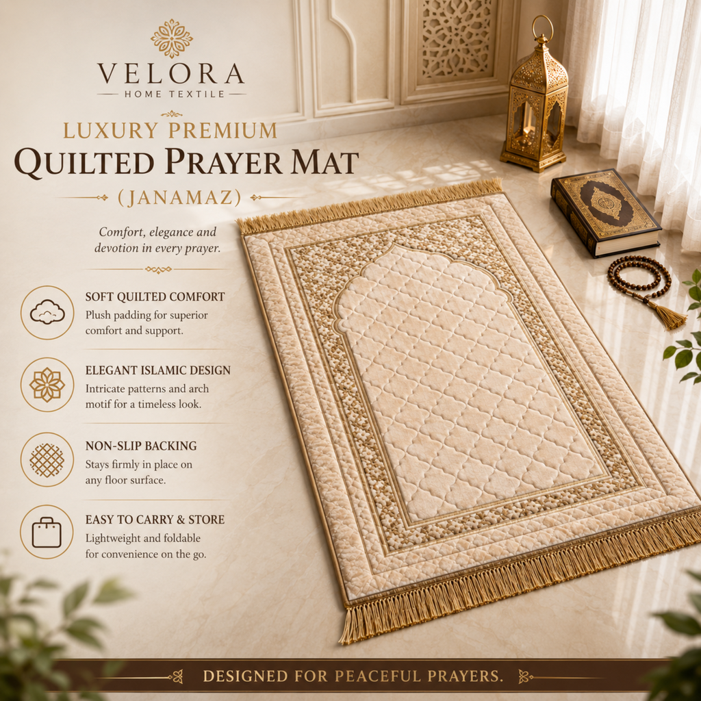 Luxury Premium Quilted Prayer Mat (Janamaz)