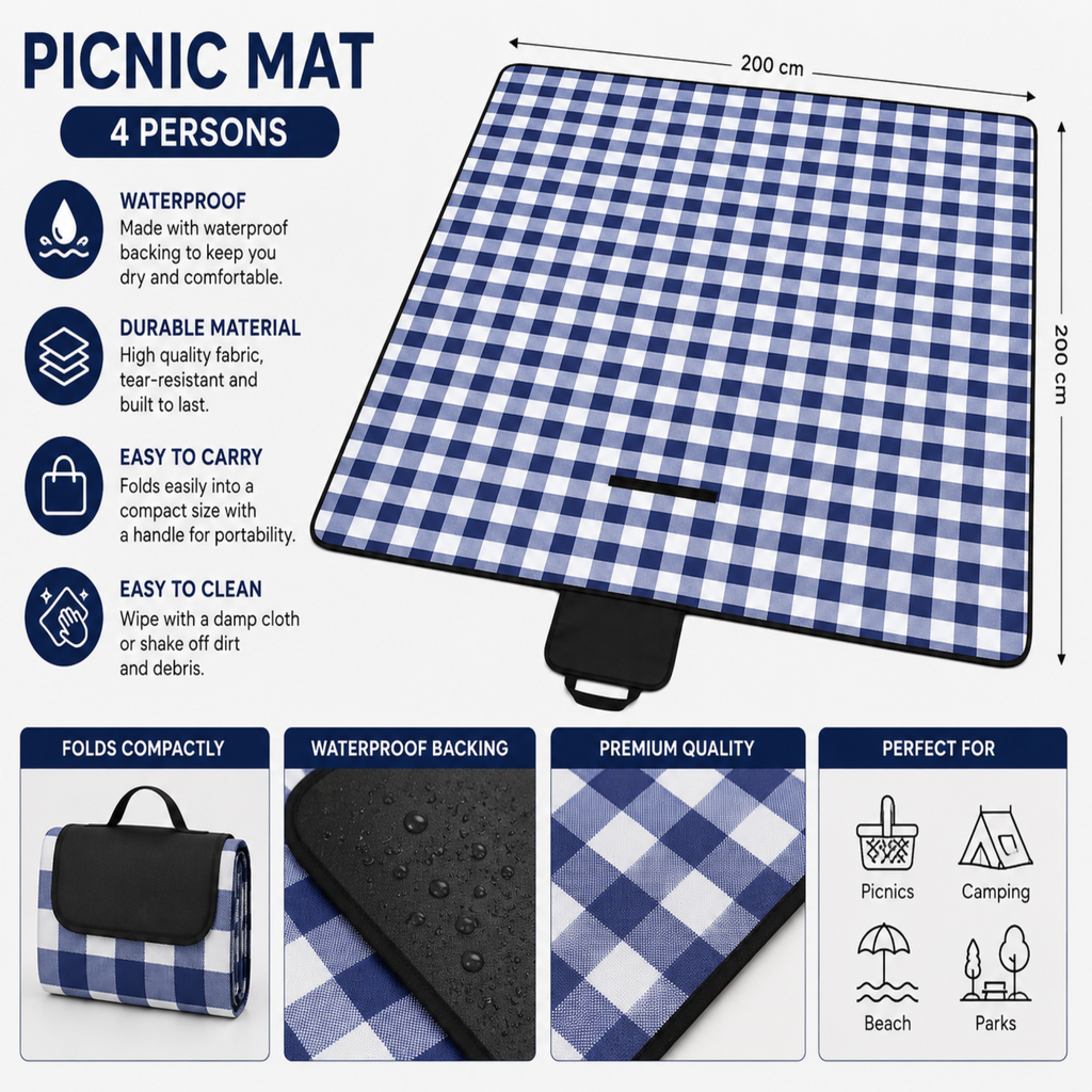 Premium Picnic Mat – 4 Persons