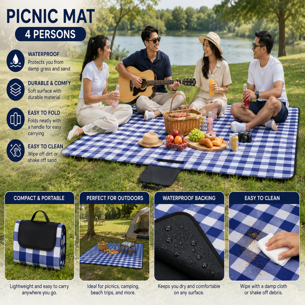 Premium Picnic Mat – 4 Persons