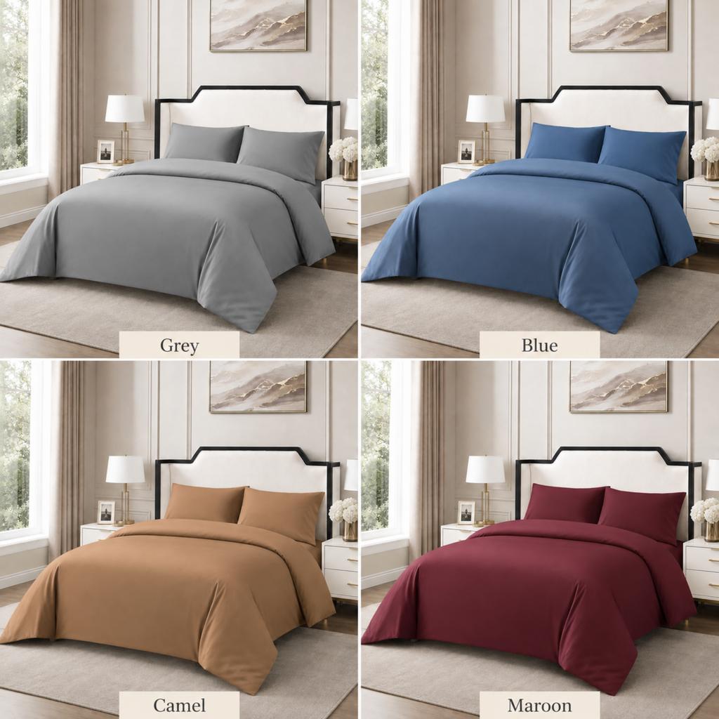 Premium Microfiber Duvet Cover Set – 3 Pieces