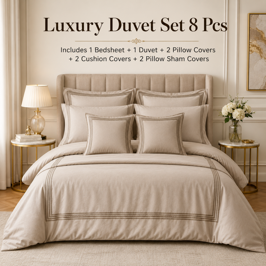Luxury Duvet Set – 8 Pcs
