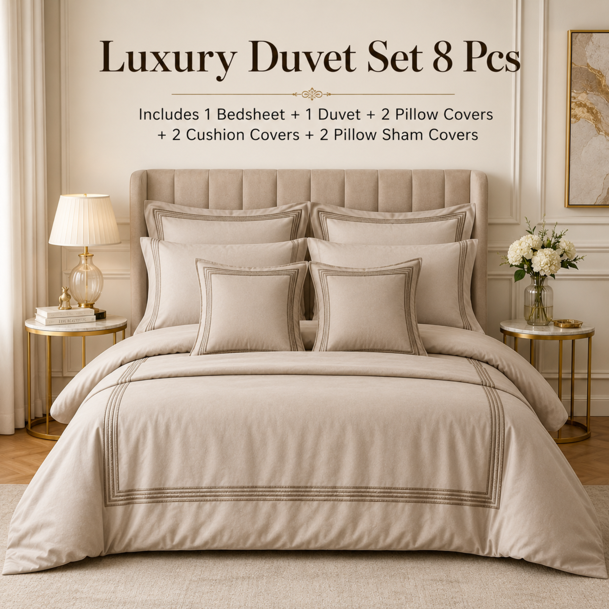 Luxury Duvet Set – 8 Pcs