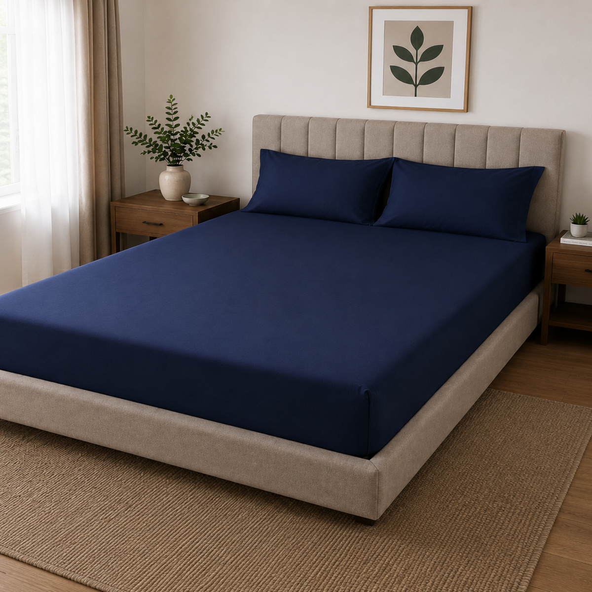 Premium Microfiber Fitted Sheet – 12-Inch Deep Pocket