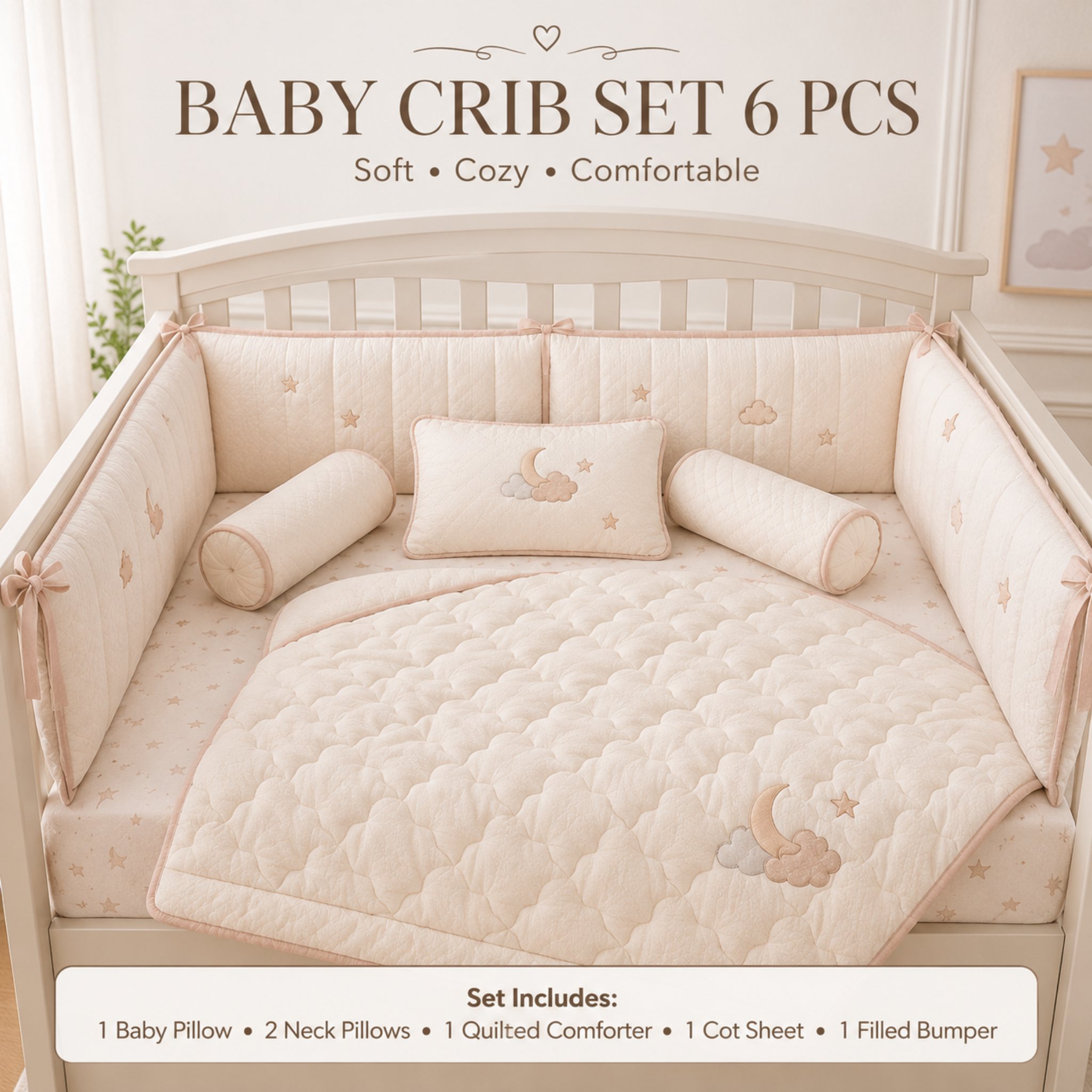 Baby Comforter / Bedding / Crib Set 6pcs