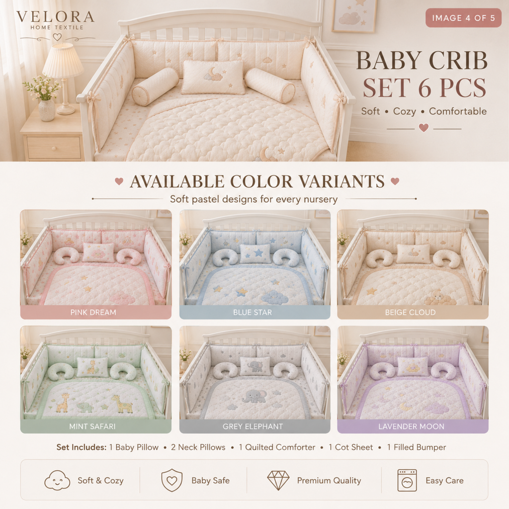 Baby Comforter / Bedding / Crib Set 6pcs