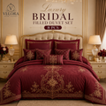 Luxury Velvet Bridal Set 08 Pcs – Premium Bedding Set