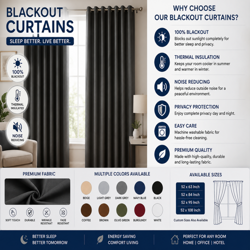 Blackout Curtains Pair