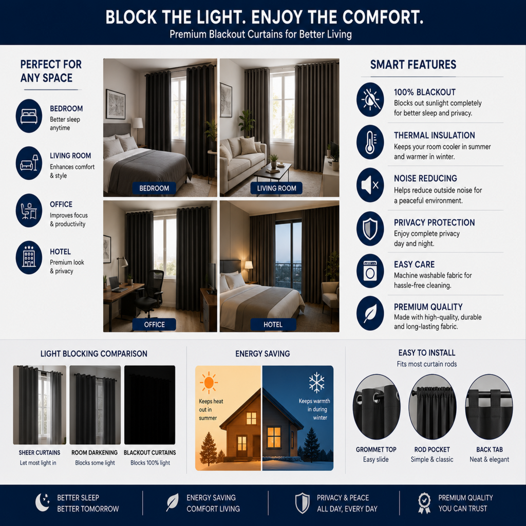 Blackout Curtains Pair