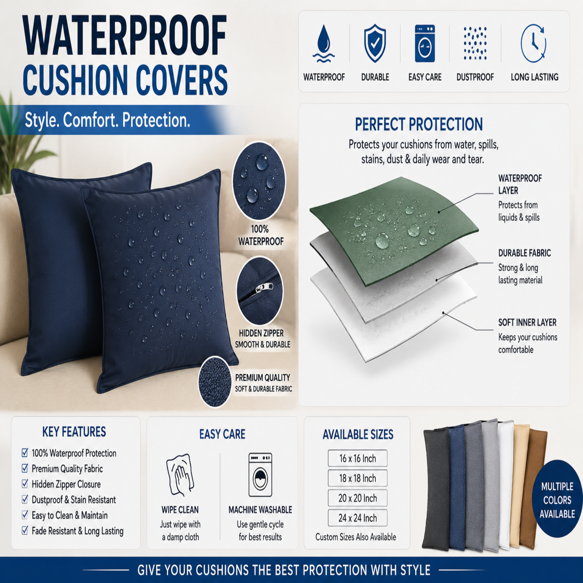 Waterproof Cushion Covers
