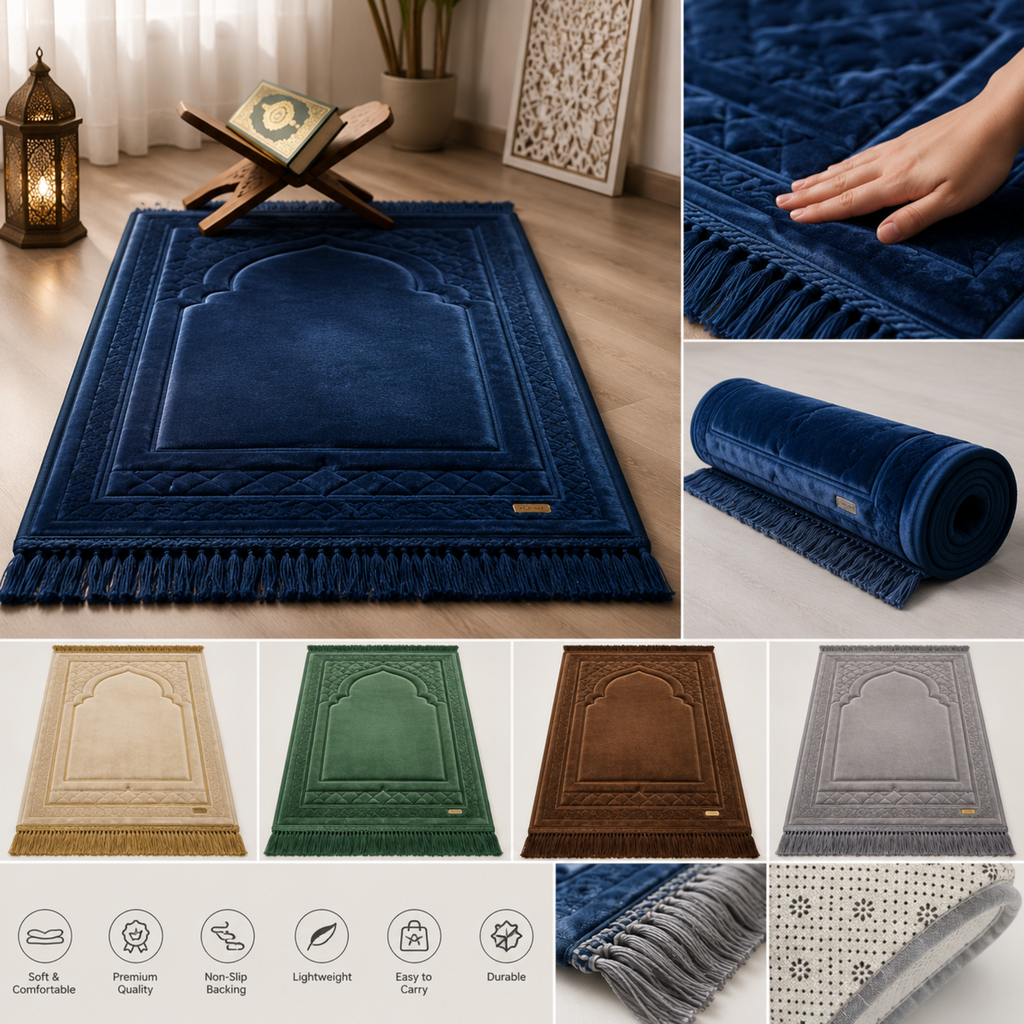 Luxury Premium Quilted Prayer Mat (Janamaz)