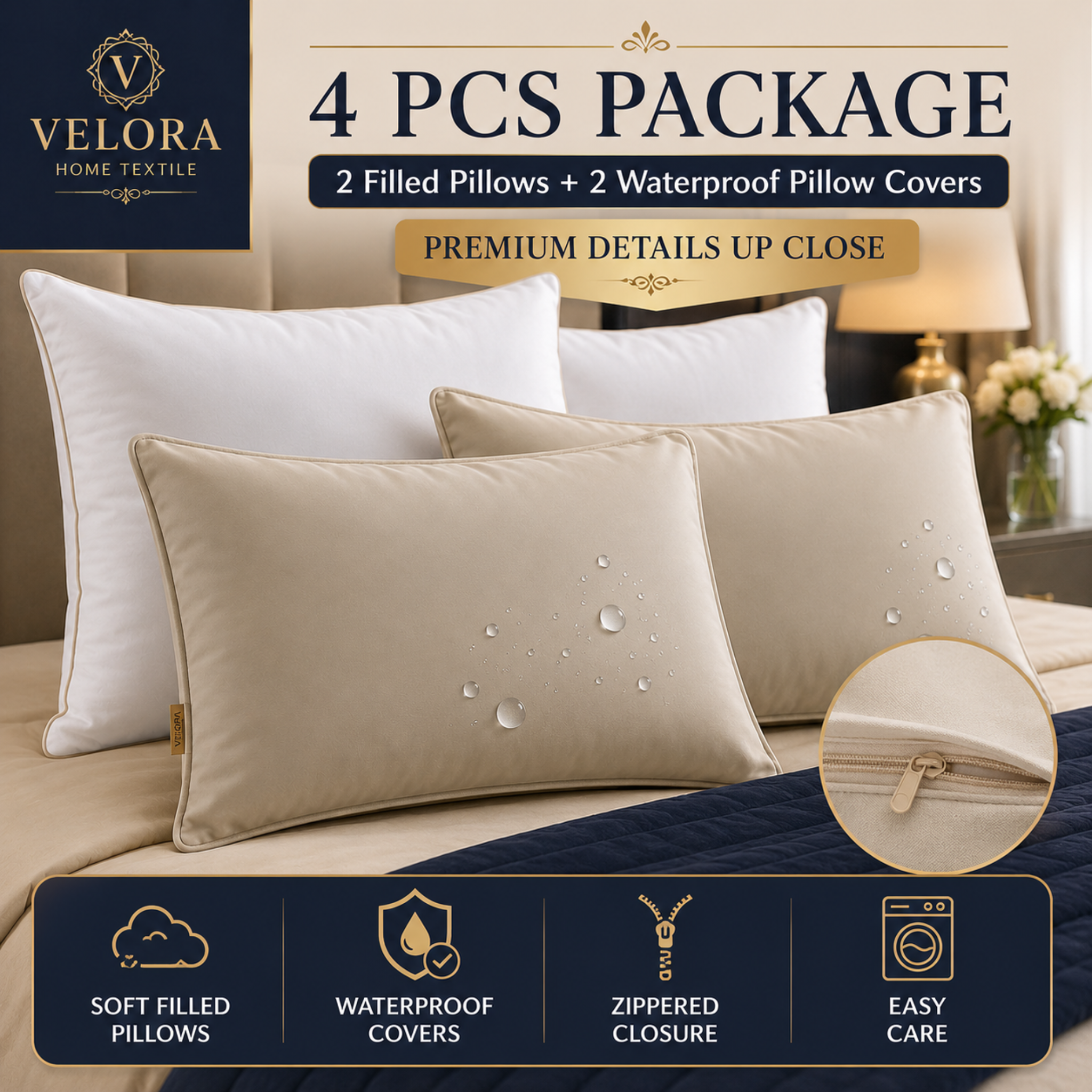 Premium Pillow Set 4pcs