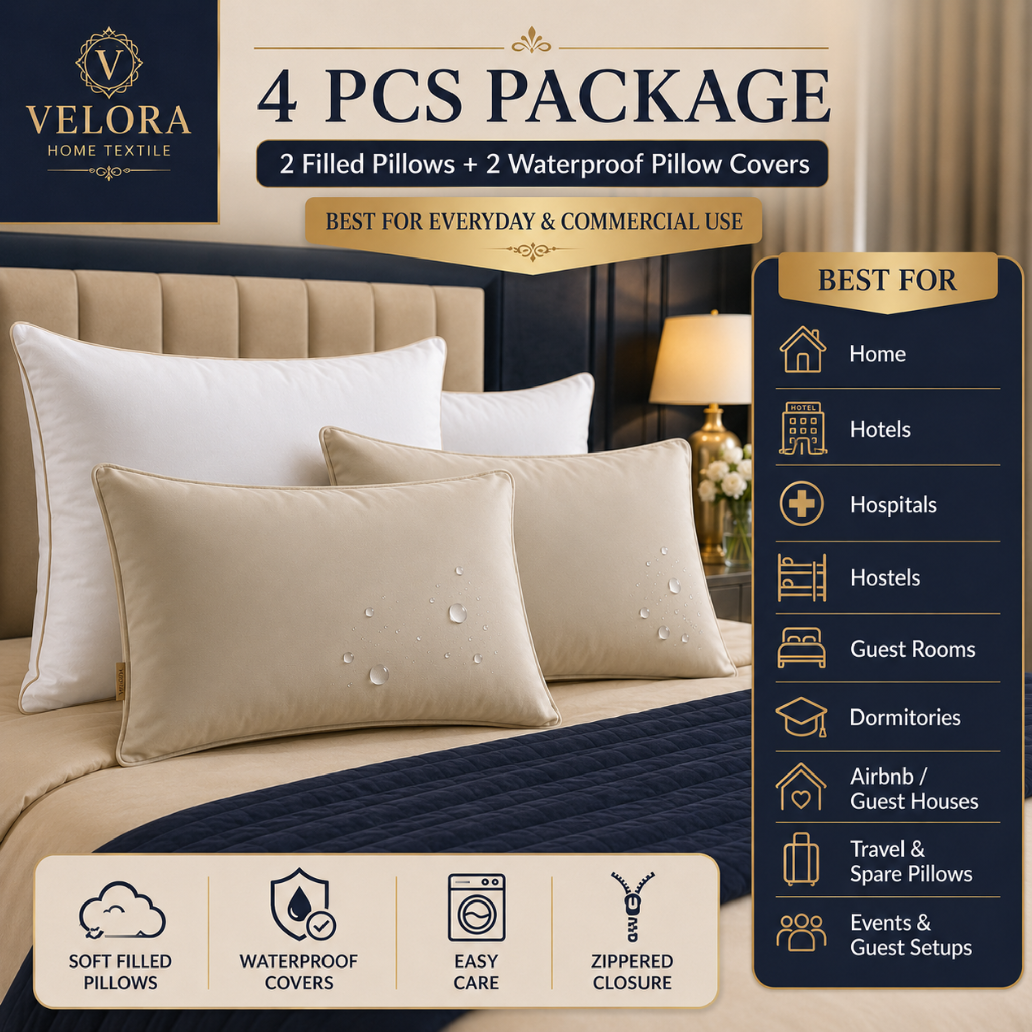 Premium Pillow Set 4pcs