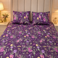 Purple Garden Premium Cotton Bedsheet