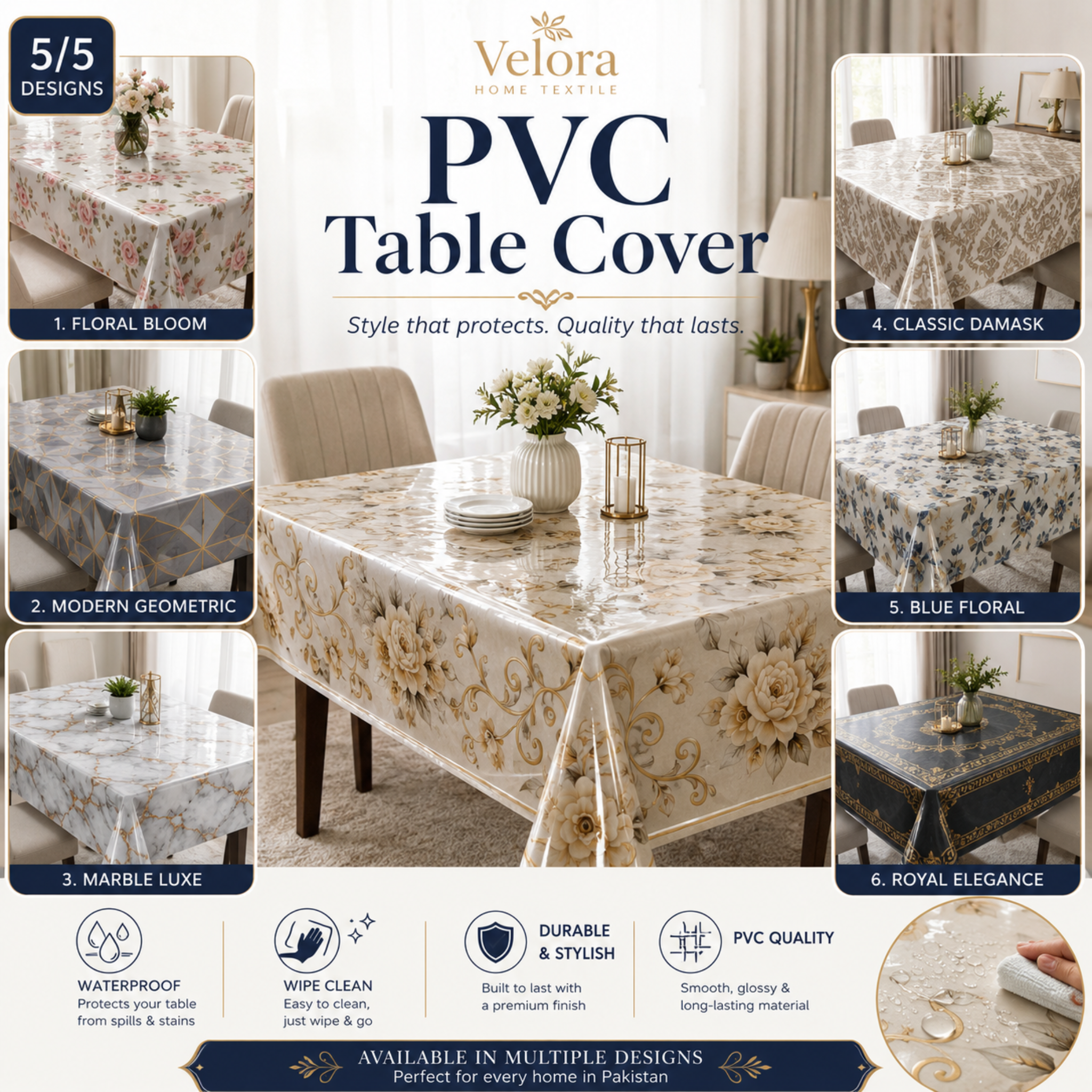 PVC Waterproof Table Cover