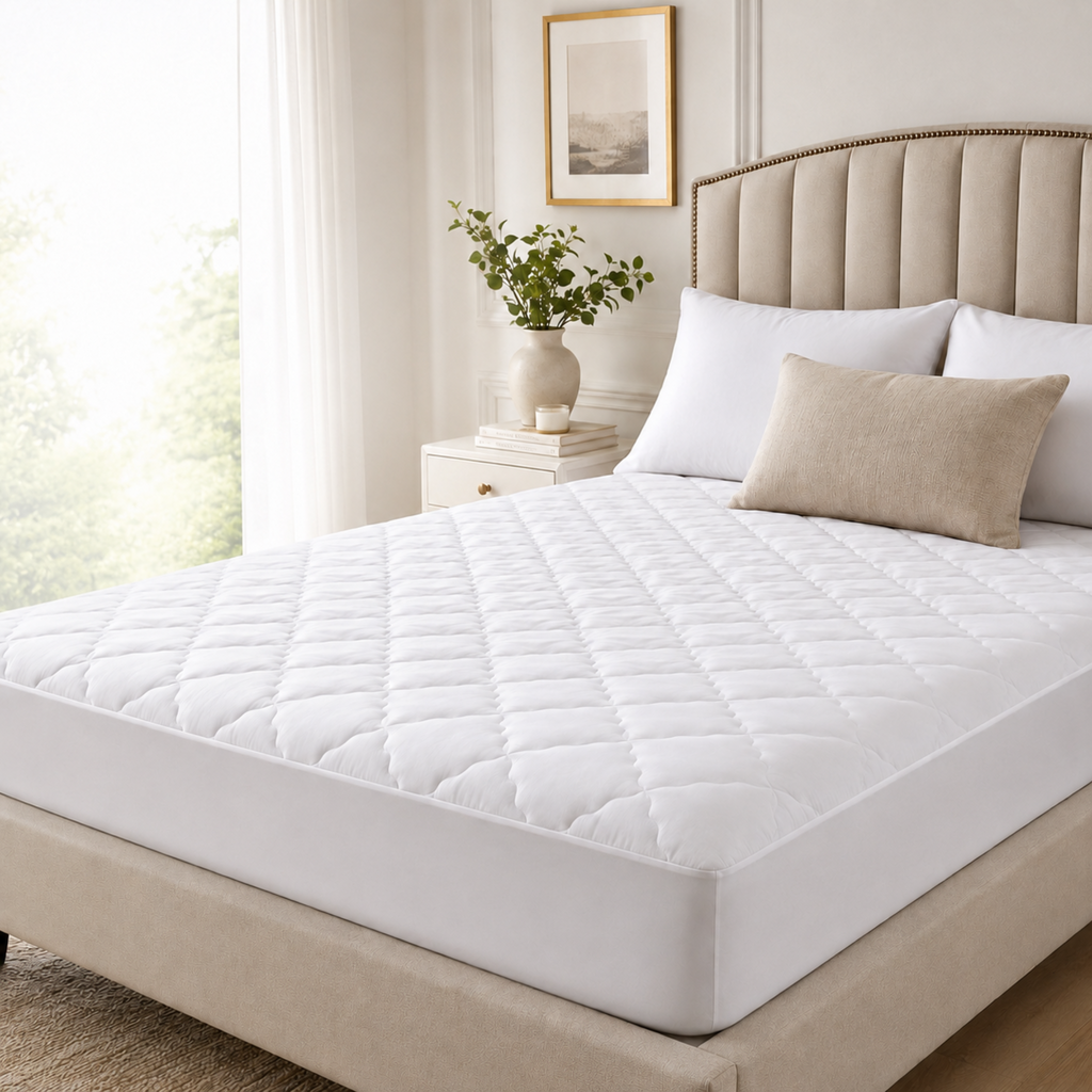Premium Quilted Waterproof Mattress Protector – Deep Pocket Fitted Design