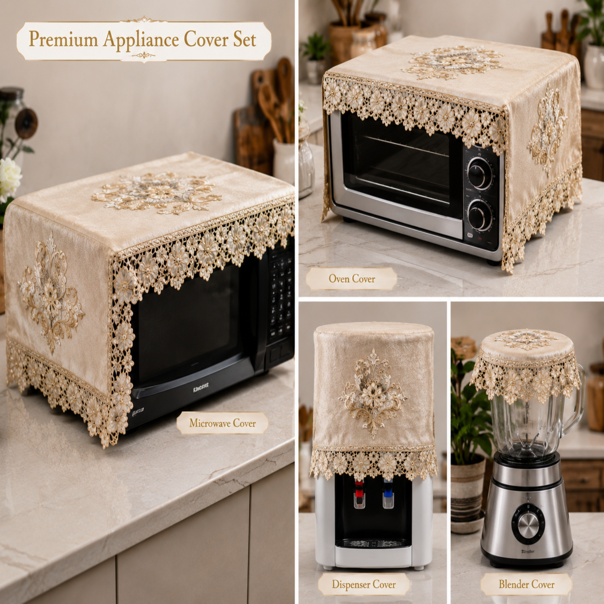 Kitchen Appliance Cover Set 4pcs